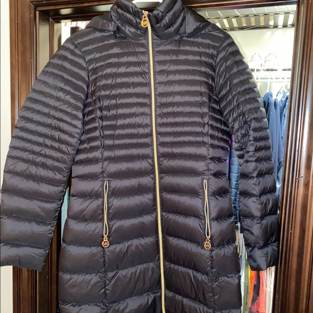 Black puffer jacket